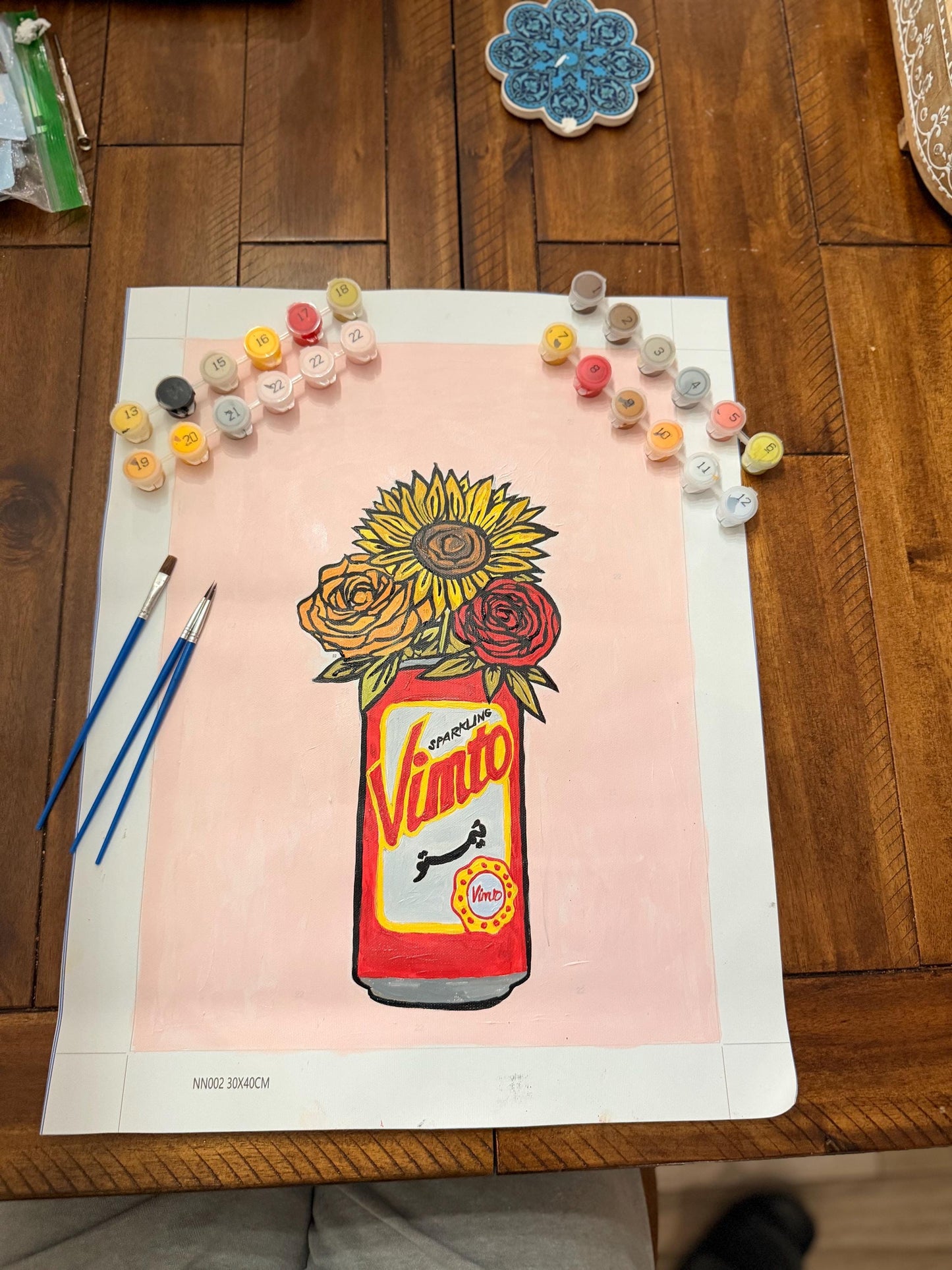 Vimto Bouquet: Paint by numbers set