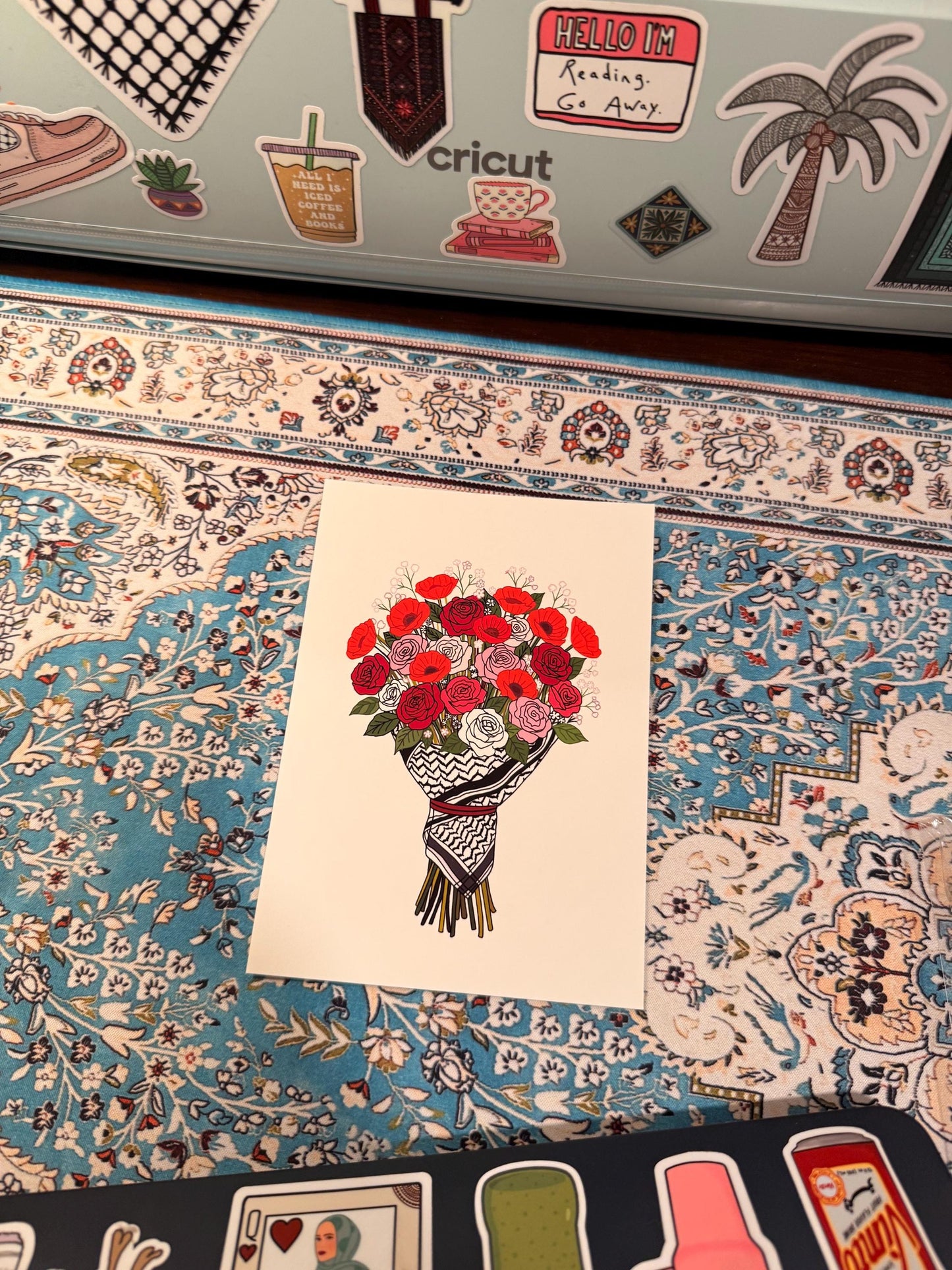 Keffiyeh Bouquet Art Print (unframed)