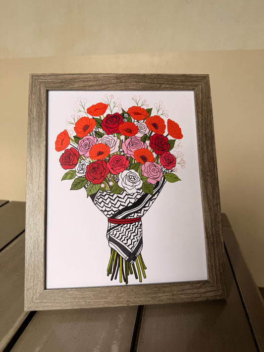 Keffiyeh Bouquet Art Print (unframed)
