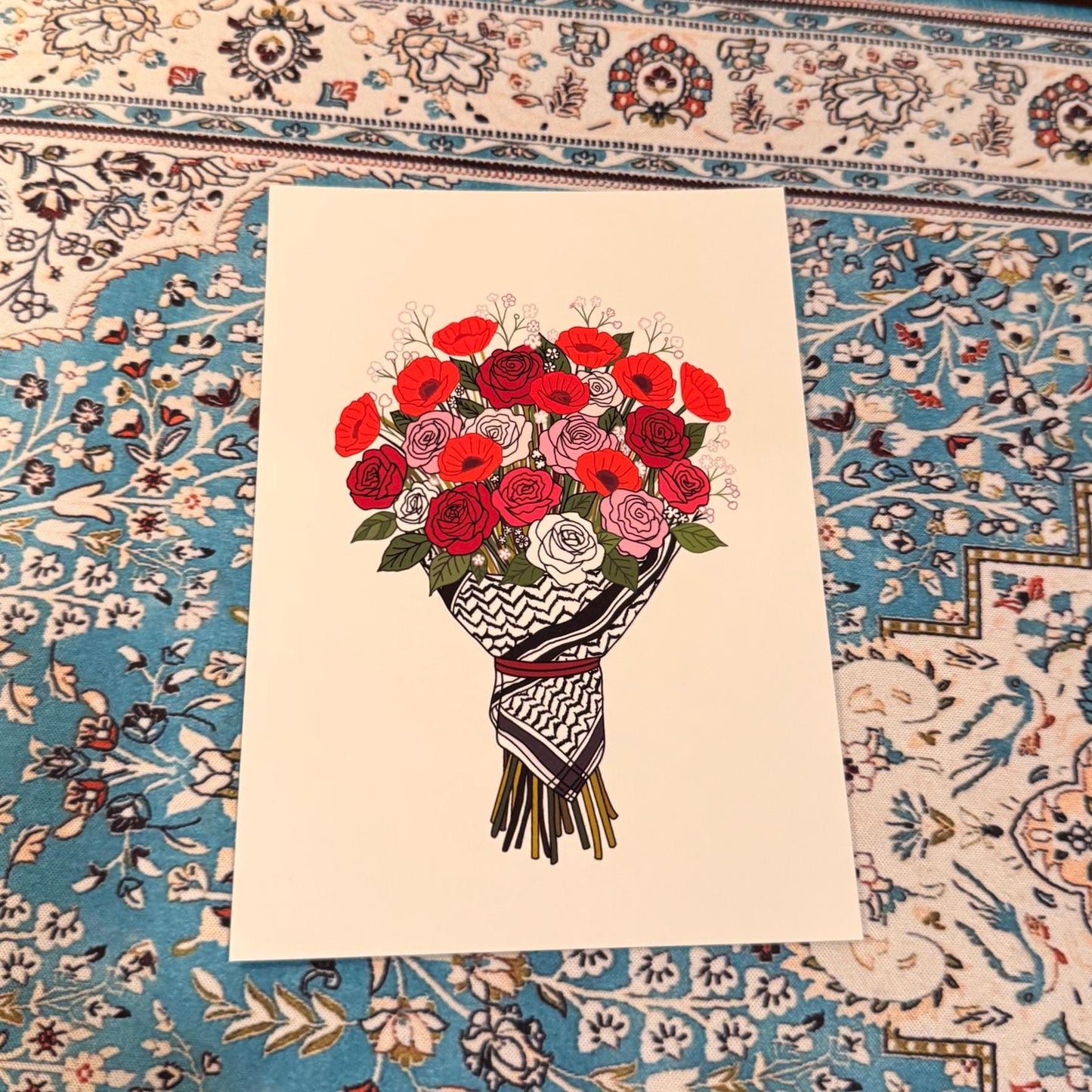 Keffiyeh Bouquet Art Print (unframed)