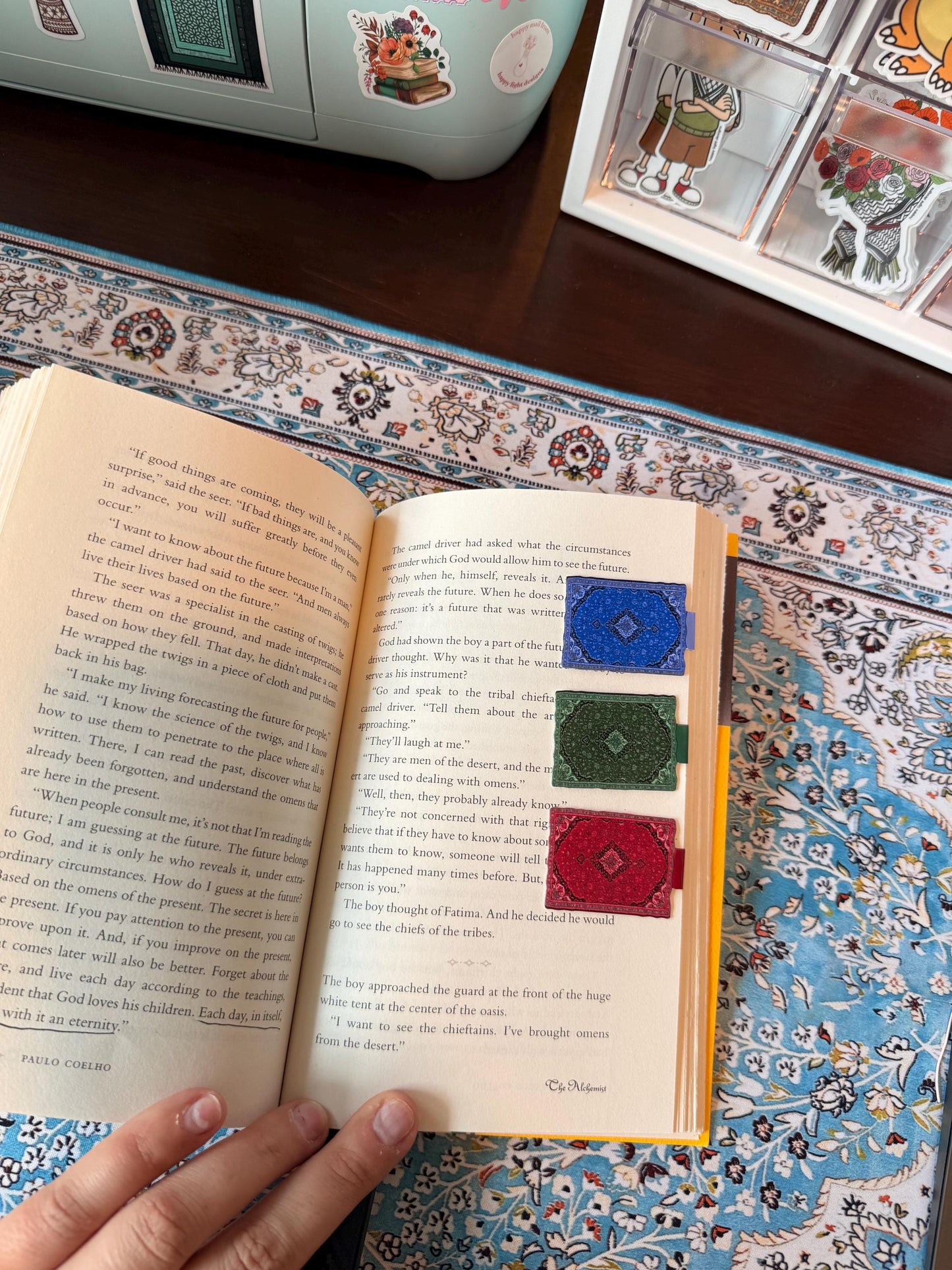 Set of 3 Magnetic Middle Eastern Rug Bookmark