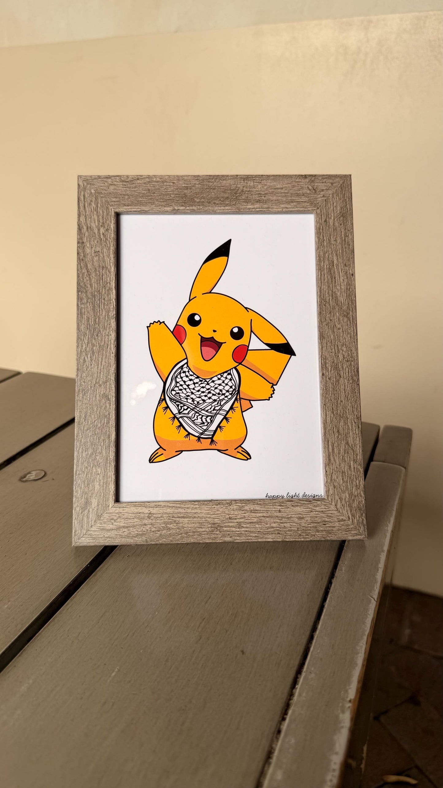 Keffiyeh Pikachu Art Print (unframed)