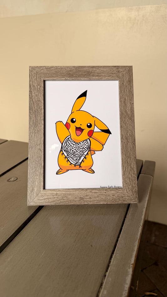Keffiyeh Pikachu Art Print (unframed)