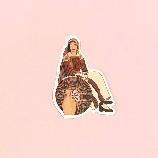 Arab Woman Vinyl Sticker