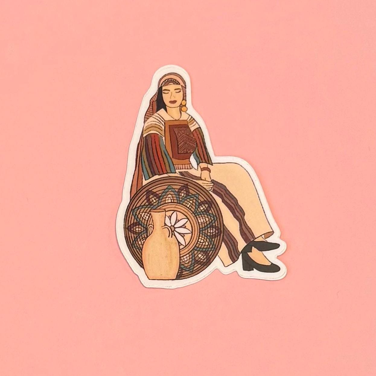 Arab Woman Vinyl Sticker
