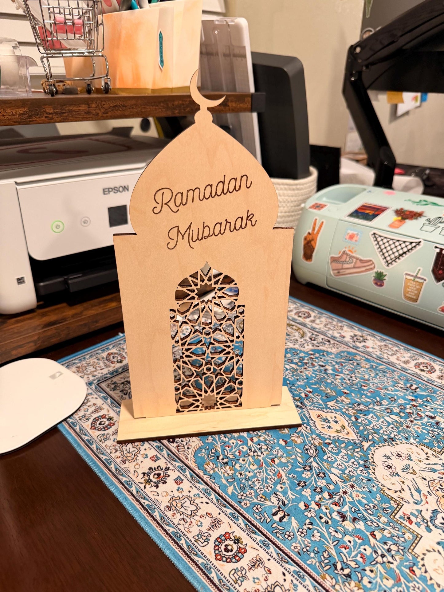 Ramadan Wooden Lantern Table Decor