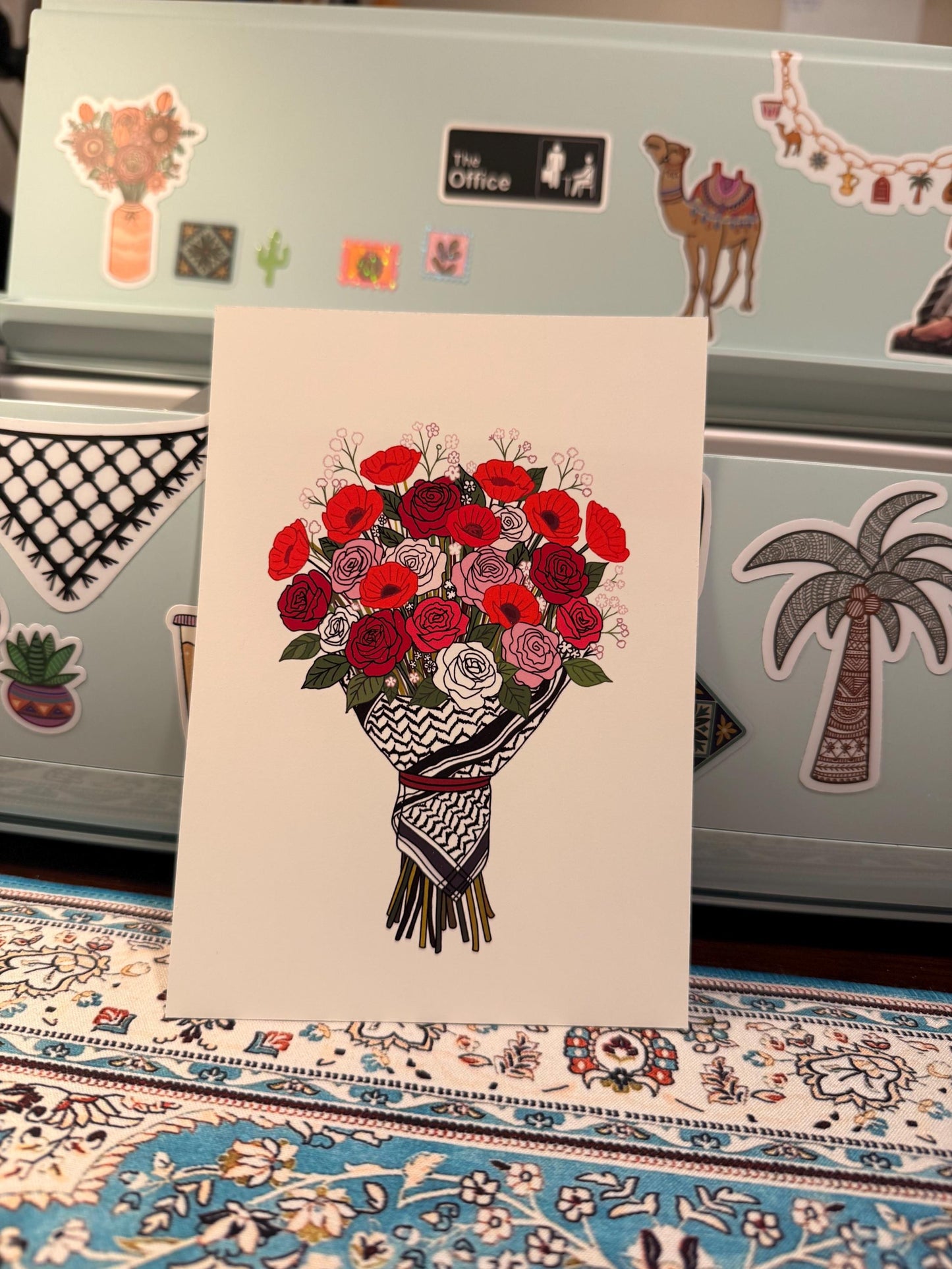 Keffiyeh Bouquet Art Print (unframed)