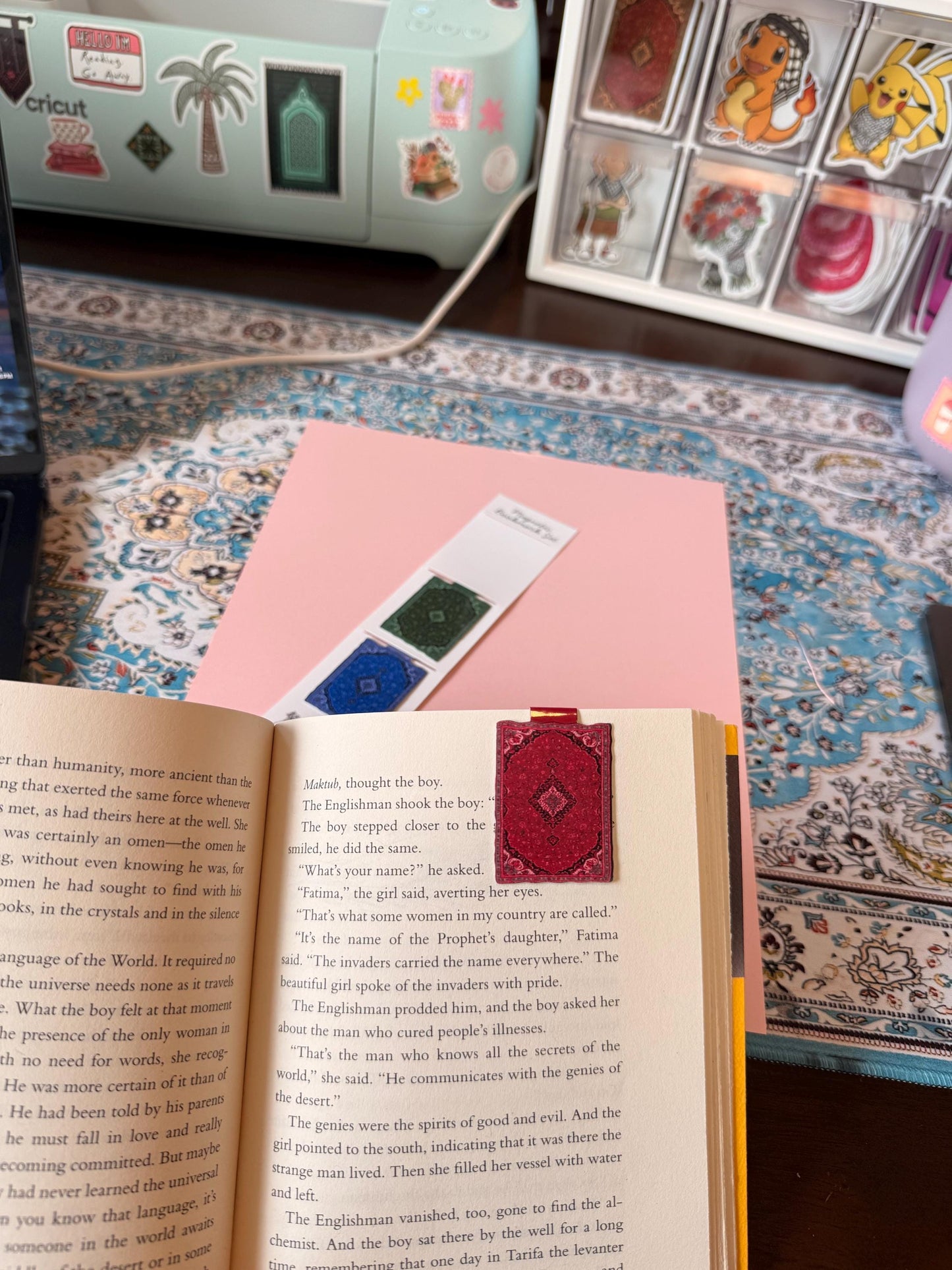 Set of 3 Magnetic Middle Eastern Rug Bookmark