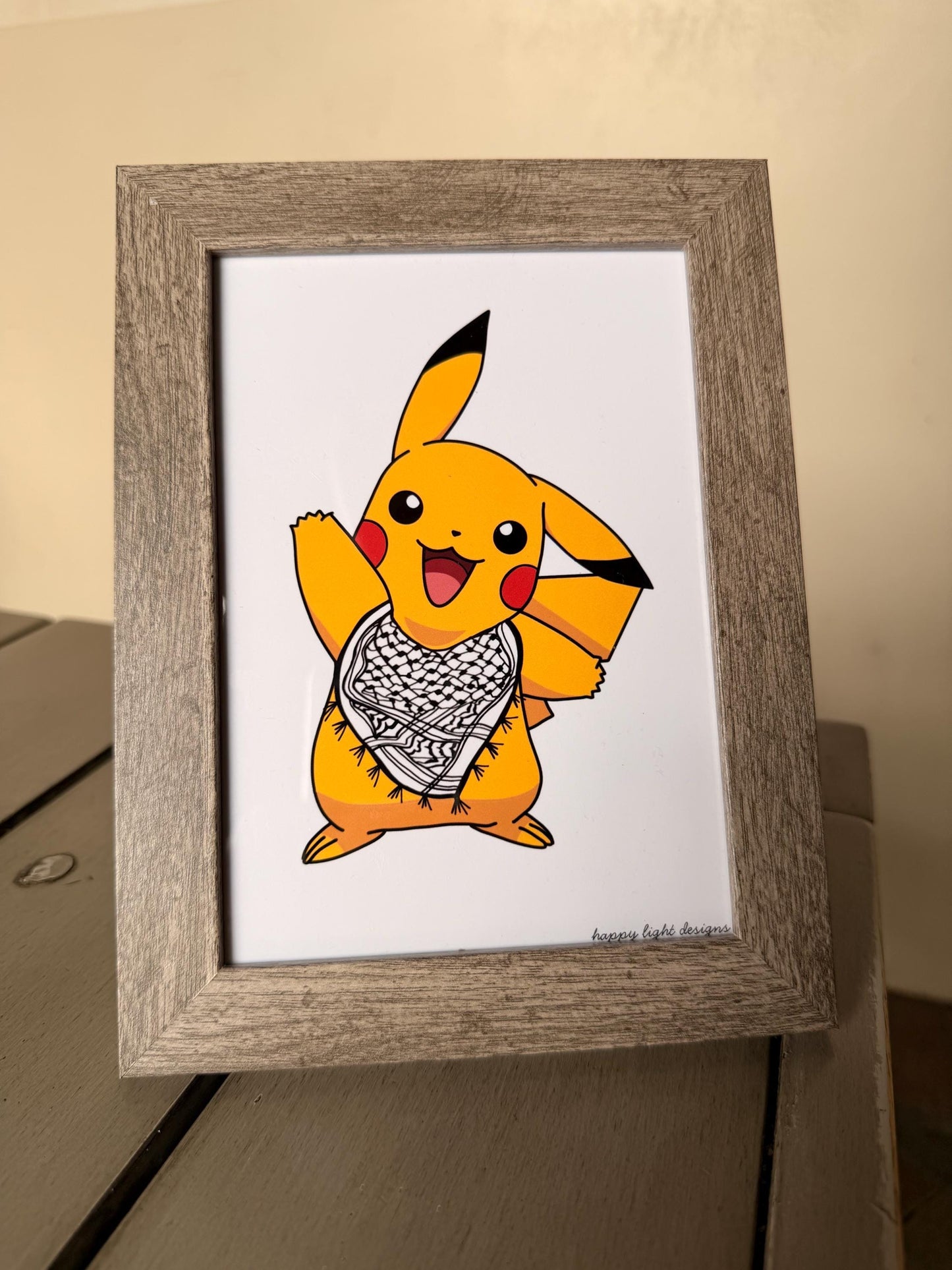 Keffiyeh Pikachu Art Print (unframed)