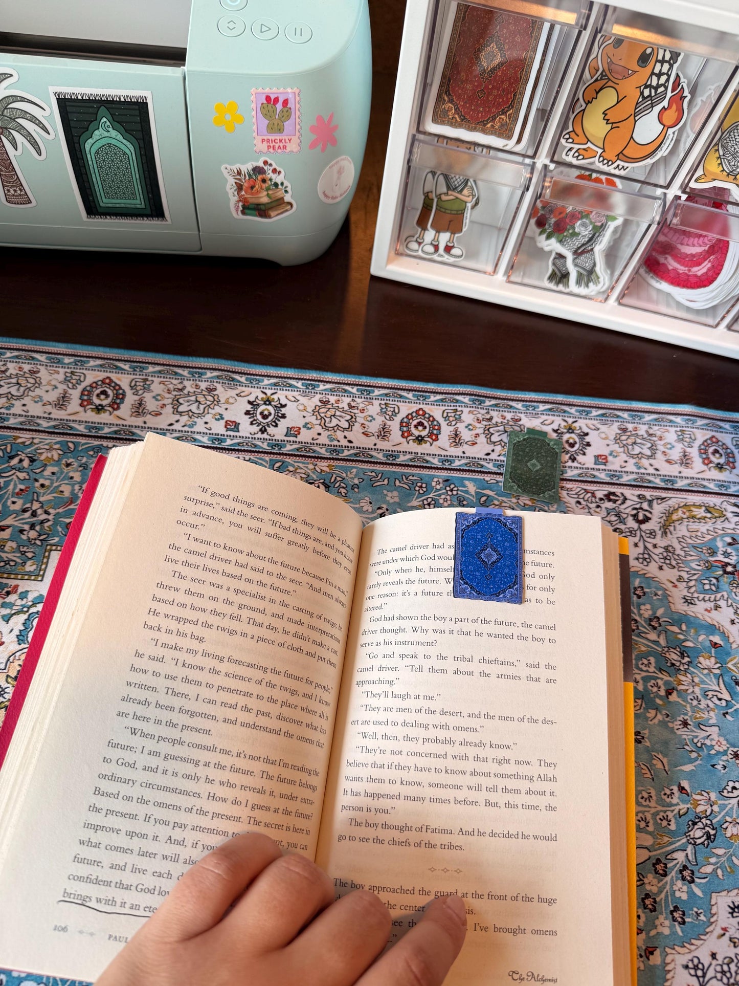 Set of 3 Magnetic Middle Eastern Rug Bookmark