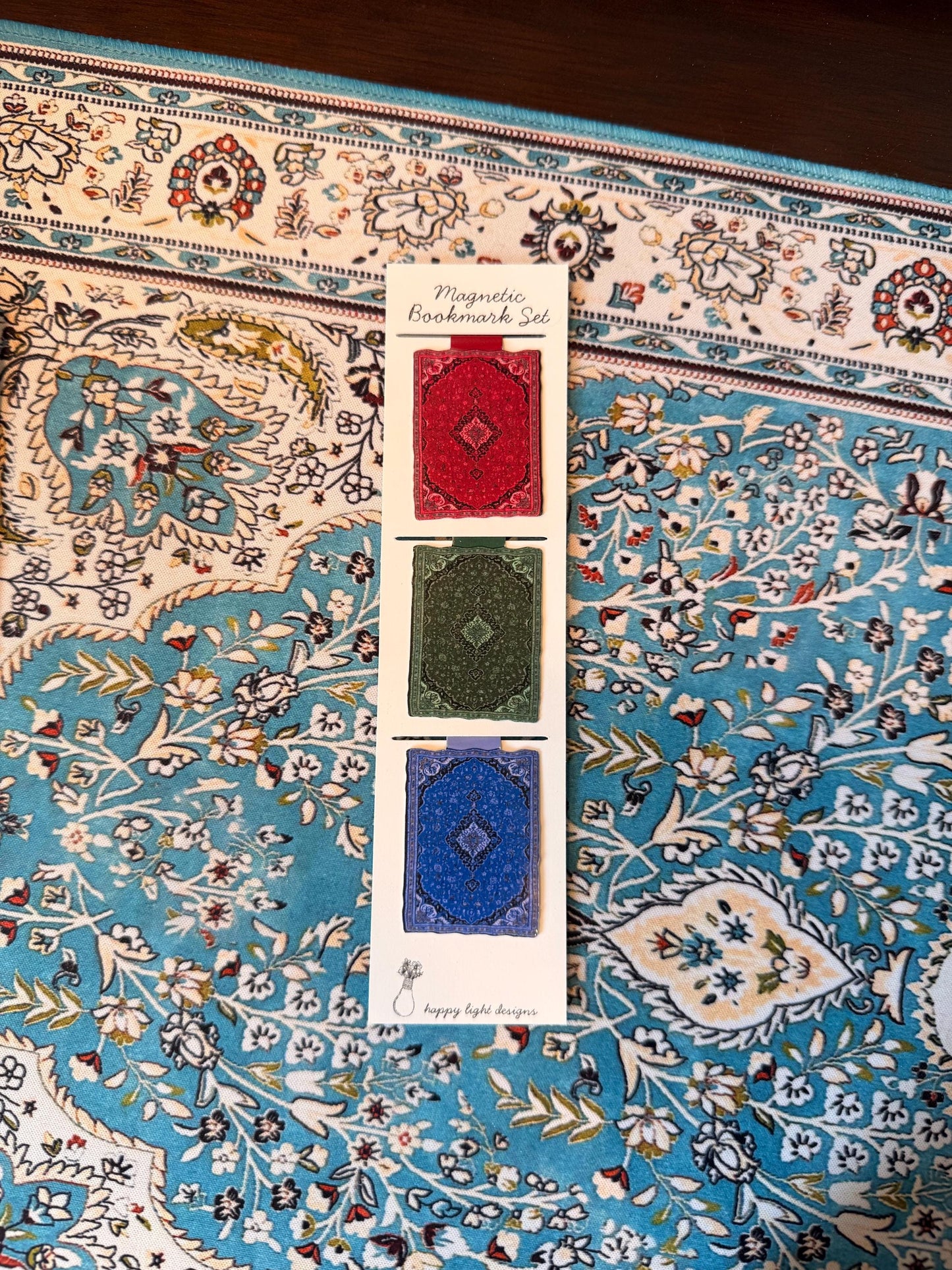 Set of 3 Magnetic Middle Eastern Rug Bookmark