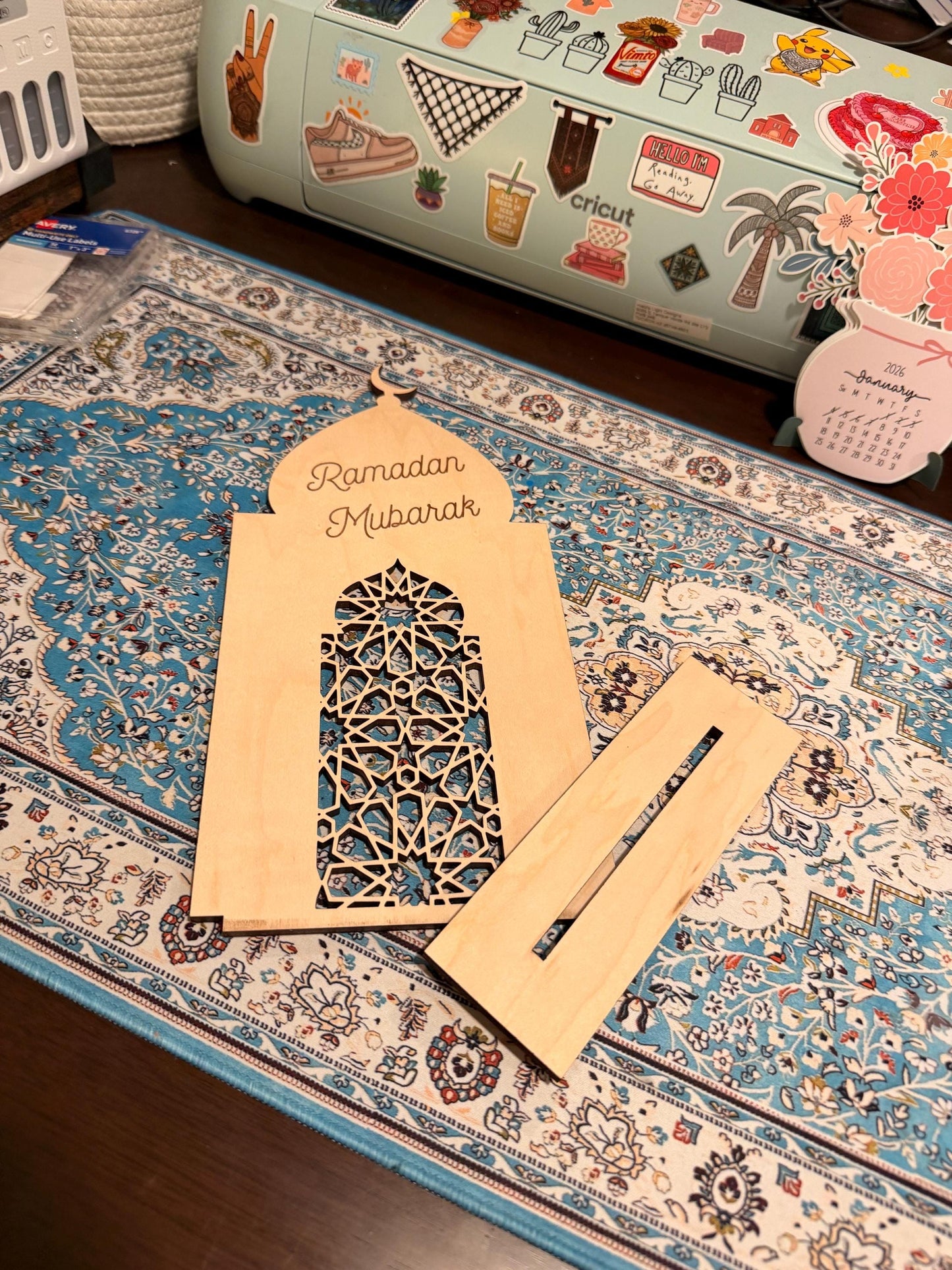 Ramadan Wooden Lantern Table Decor