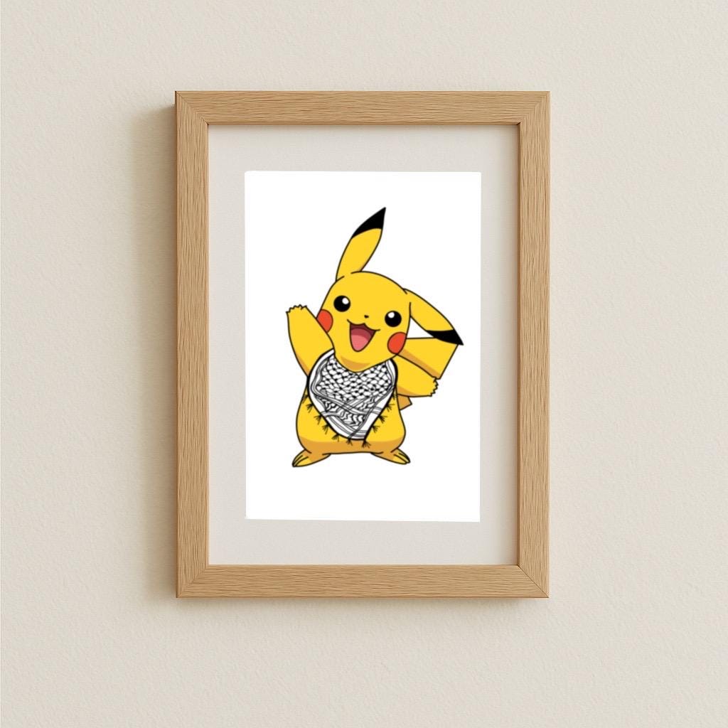 Keffiyeh Pikachu Art Print (unframed)
