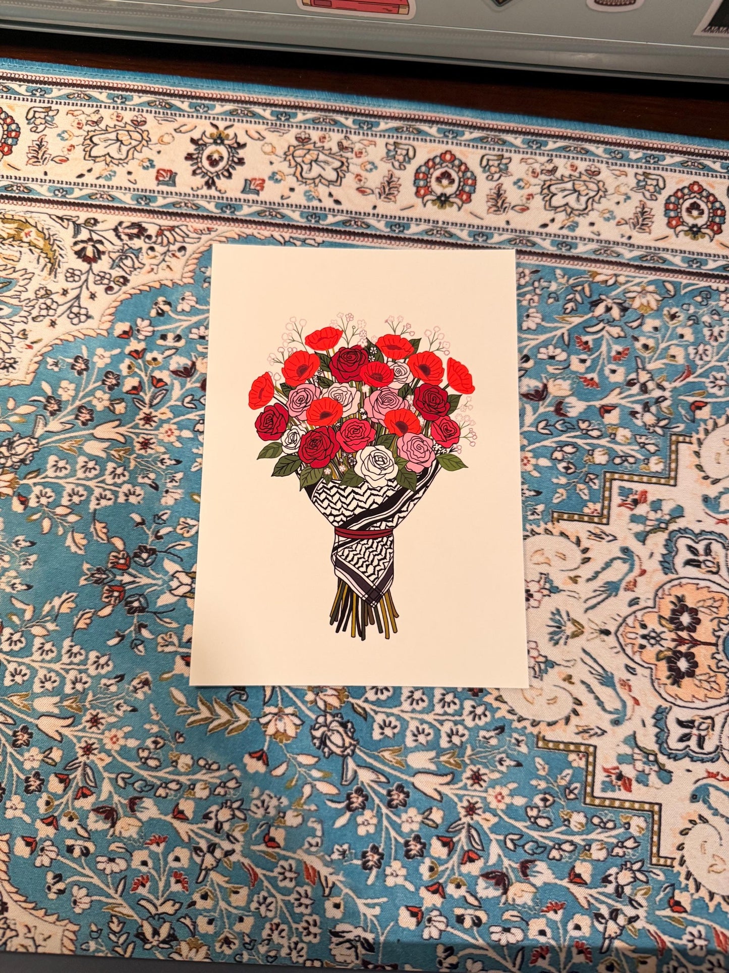 Keffiyeh Bouquet Art Print (unframed)