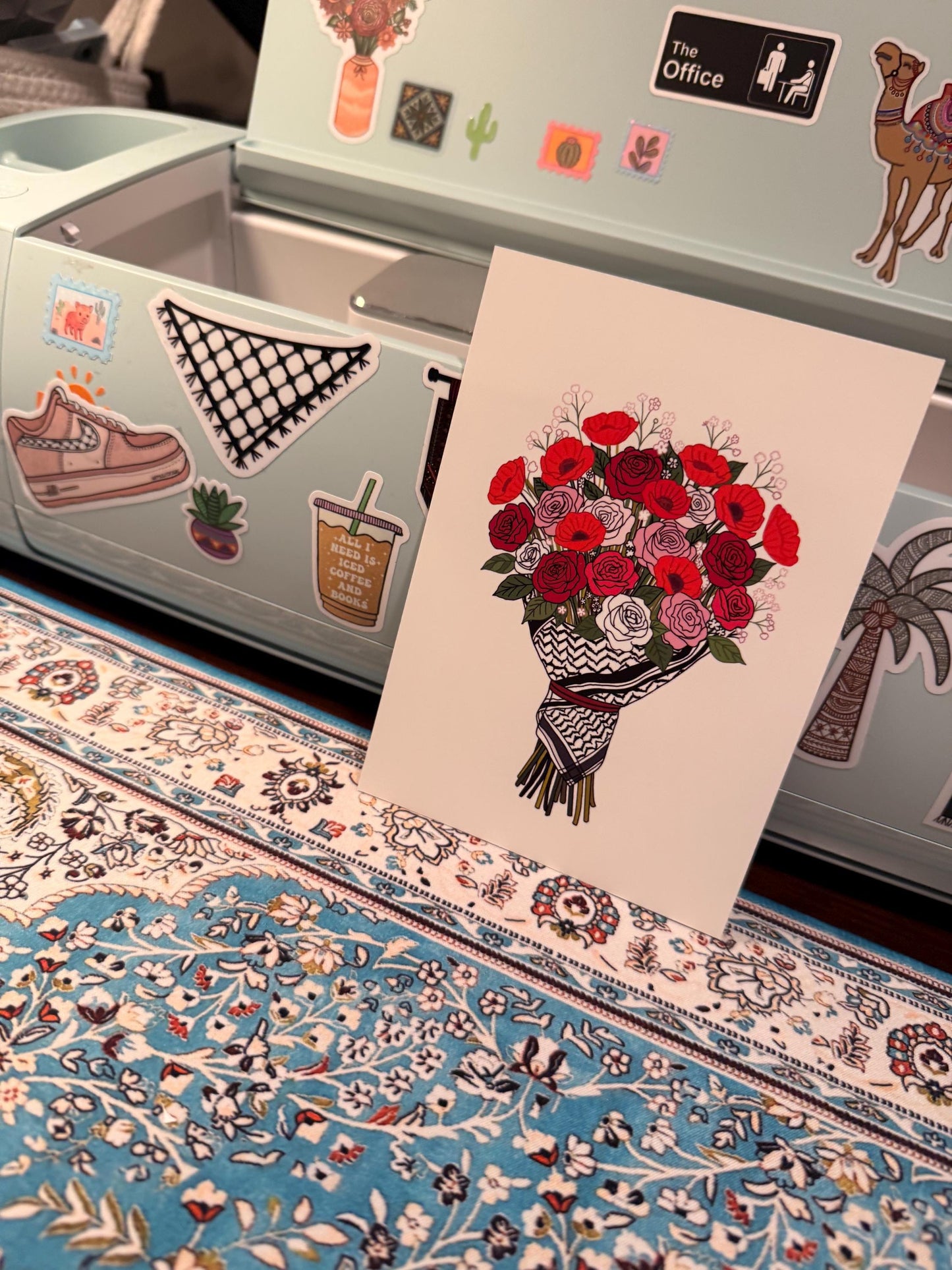 Keffiyeh Bouquet Art Print (unframed)