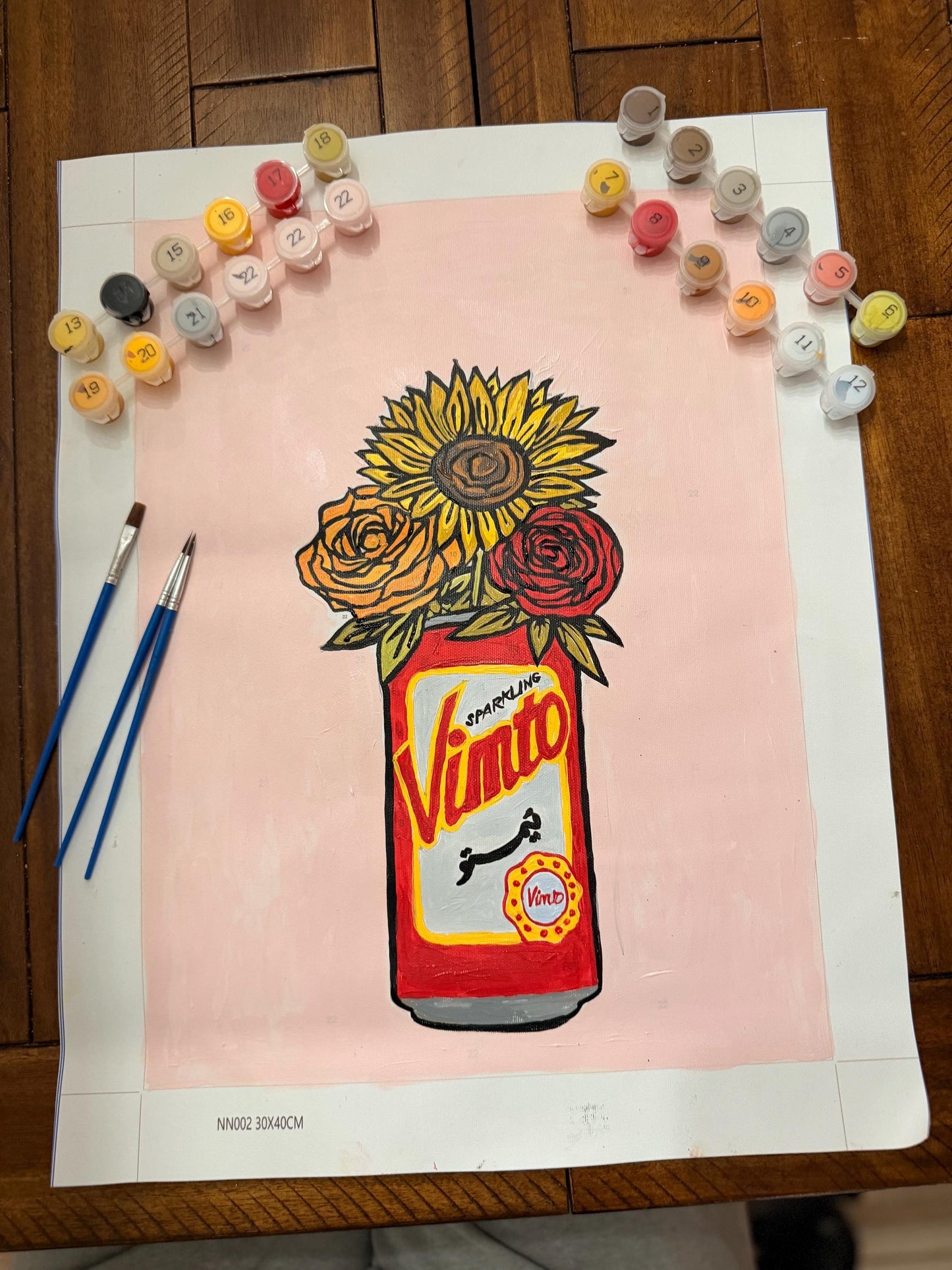 Vimto Bouquet: Paint by numbers set