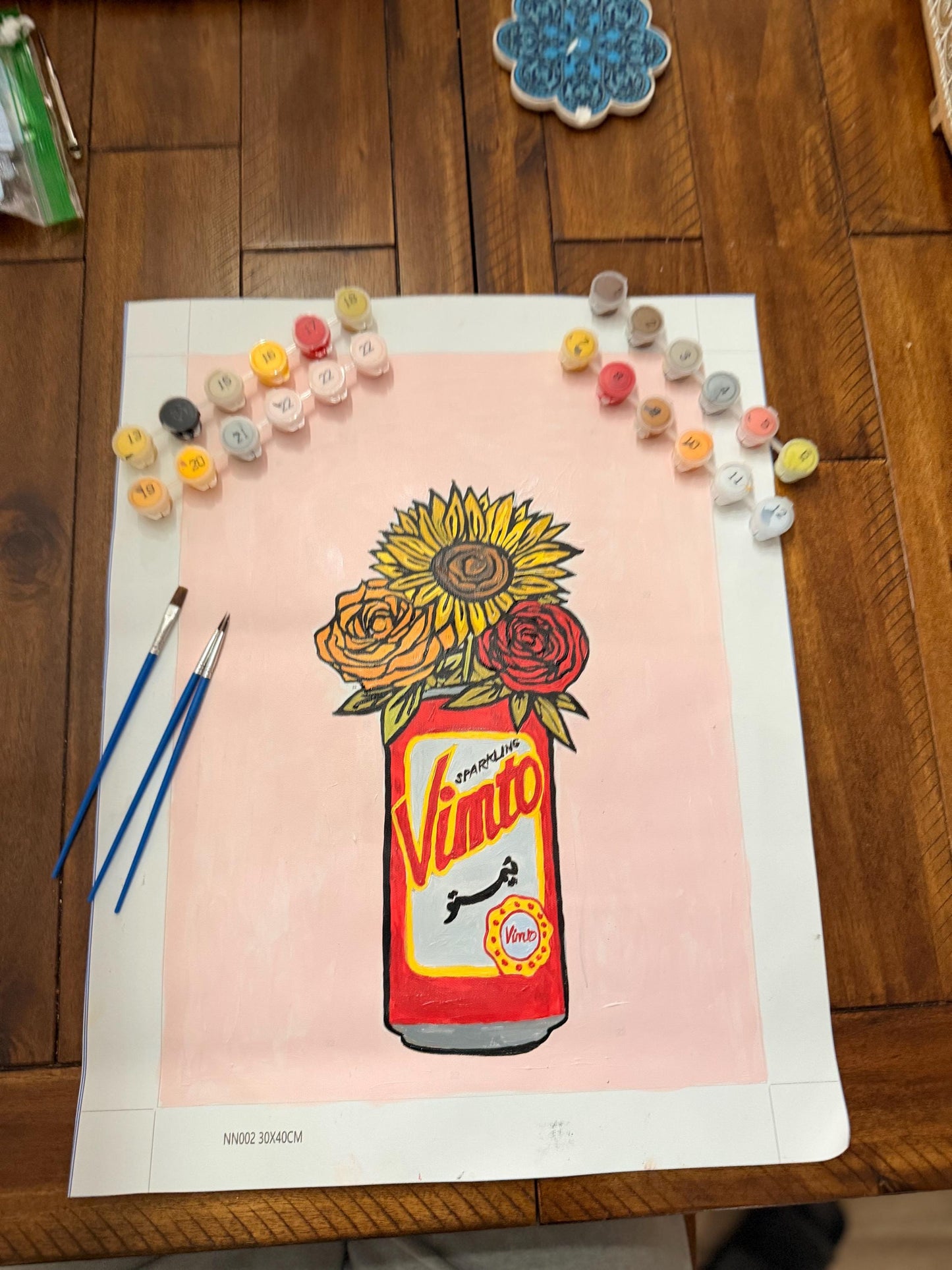 Vimto Bouquet: Paint by numbers set
