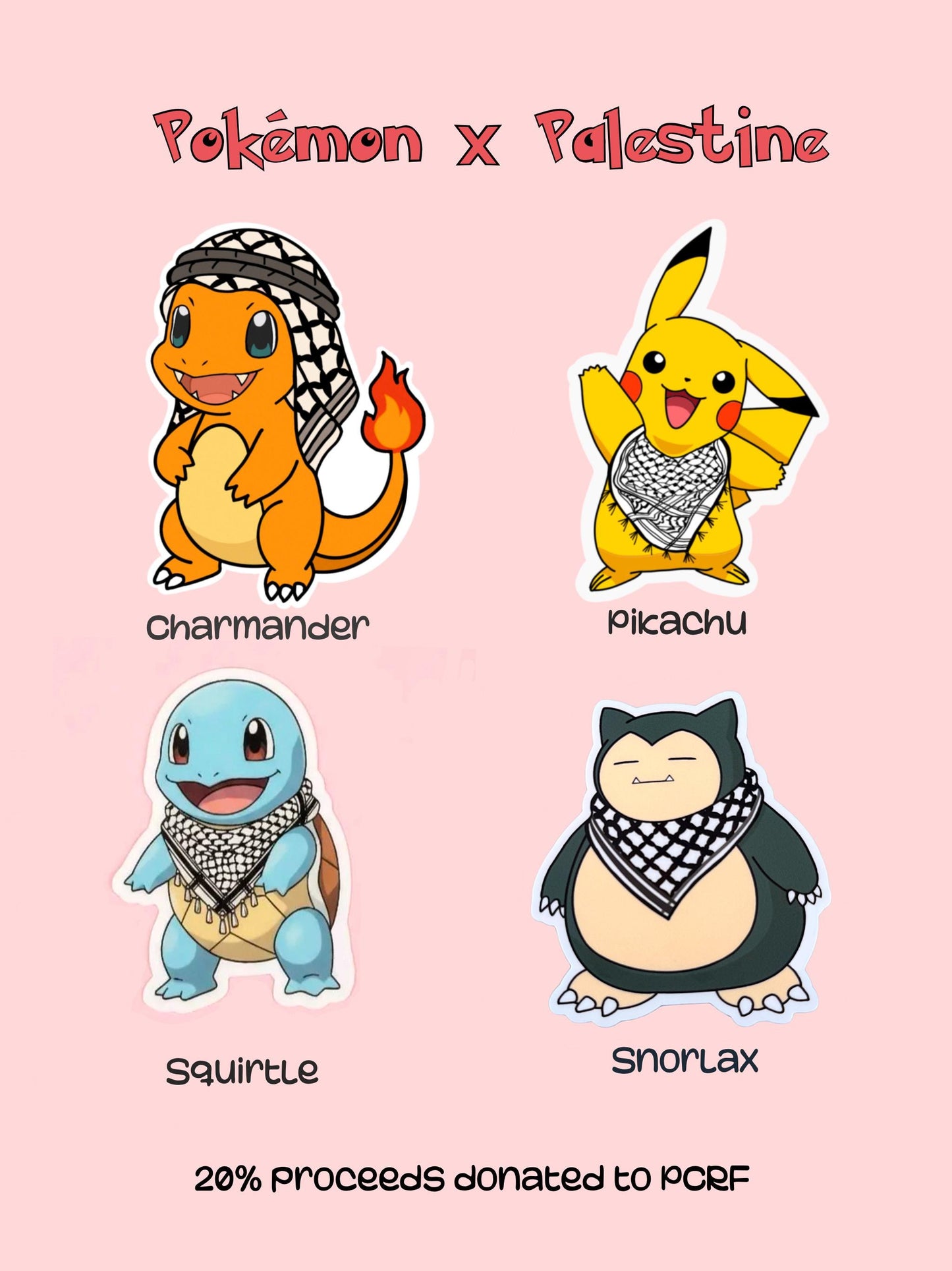 Pokemon Palestinian Stickers