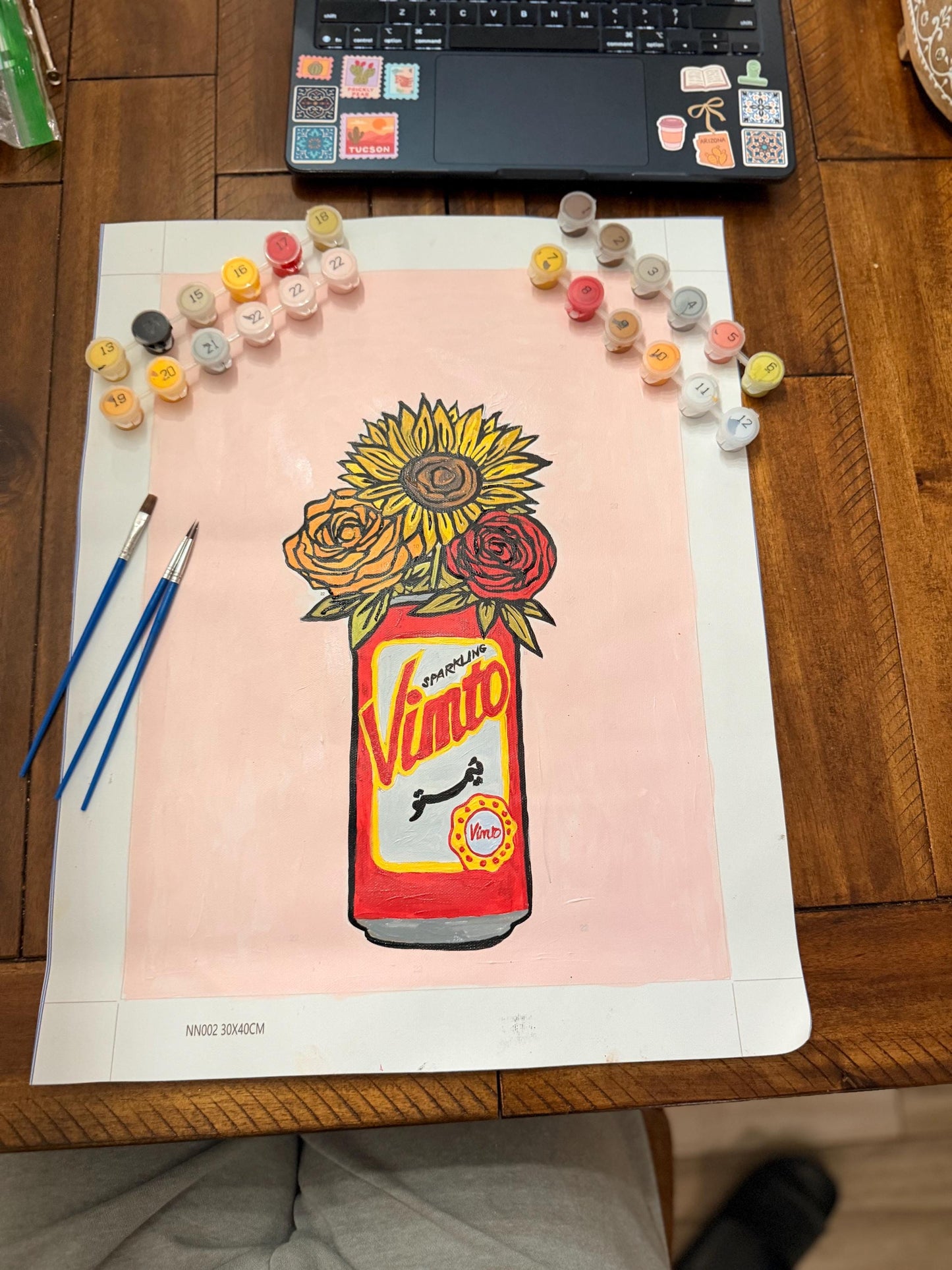 Vimto Bouquet: Paint by numbers set