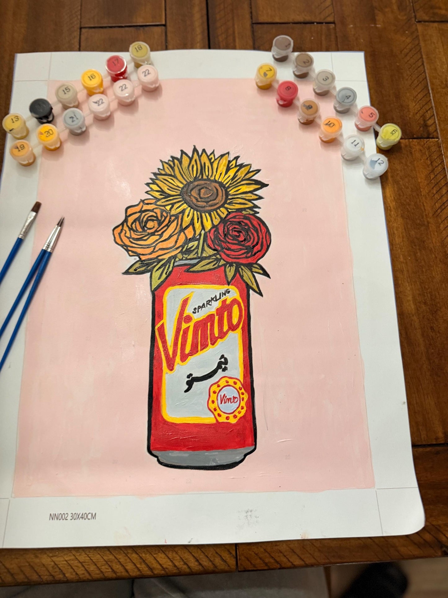 Vimto Bouquet: Paint by numbers set