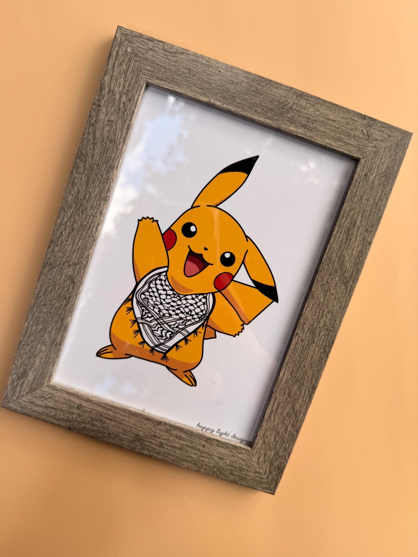 Keffiyeh Pikachu Art Print (unframed)