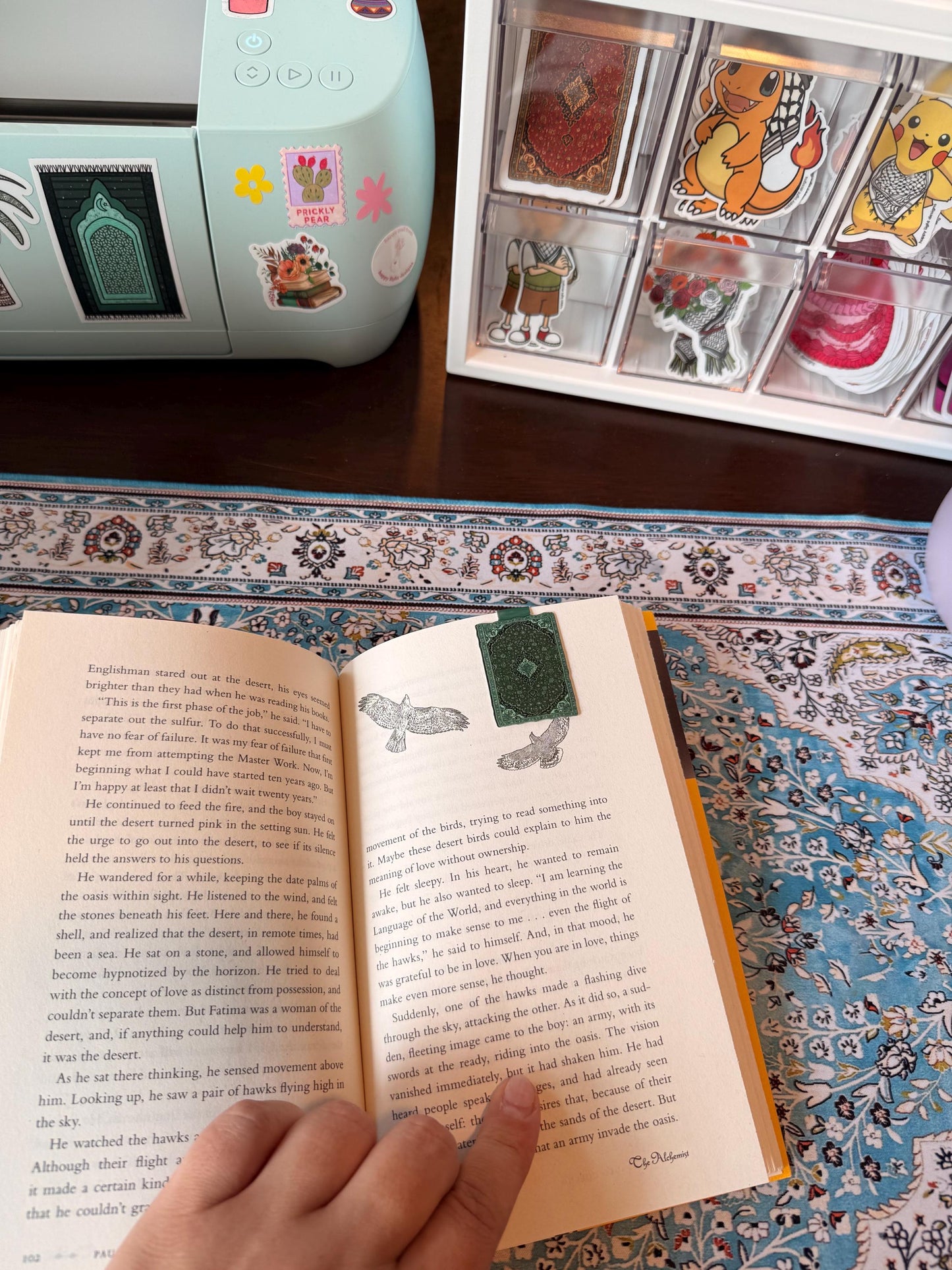 Set of 3 Magnetic Middle Eastern Rug Bookmark