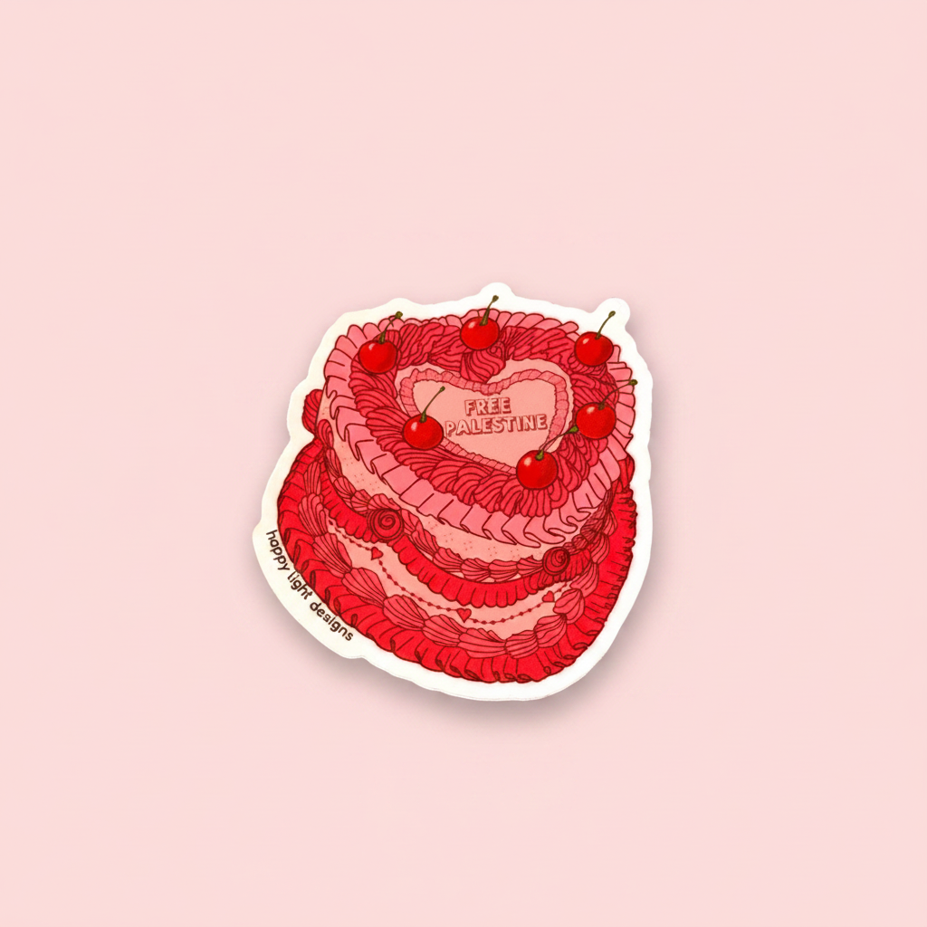 Free Palestine Cake Sticker - No Text