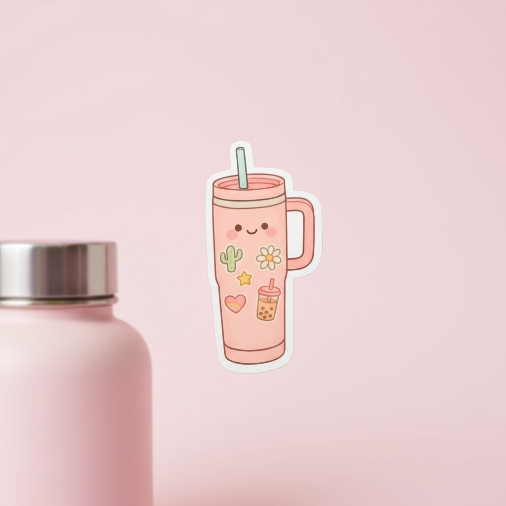 Kawaii Stanley Cup Sticker product image